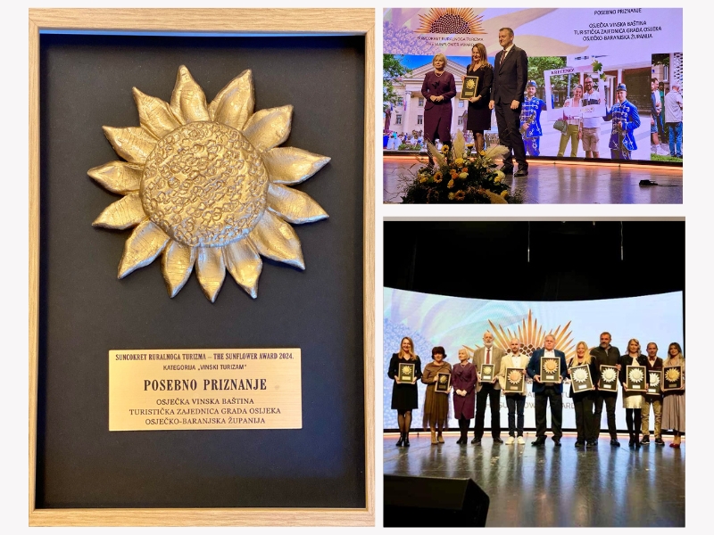 Posebno priznanje Osijeku na dodjeli Suncokreta ruralnog turizma